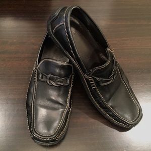 Donald Pliner Black Leather Loafers